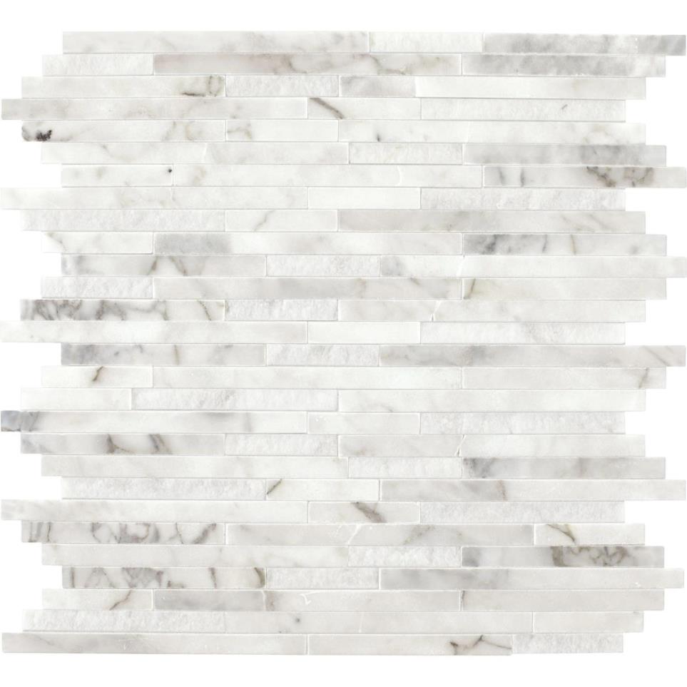 Marble Random Linear 1 Mm 12X12 Straight Edge Mx by Bel Terra - Venetian Calacatta Mix
