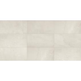 Slate Attache Rectangle 6X24 MT - Meta White Matte Swatch