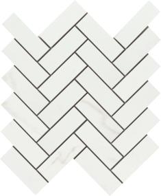 Contessa Herringbone Matte Mosaic 8X9 - Oro Swatch