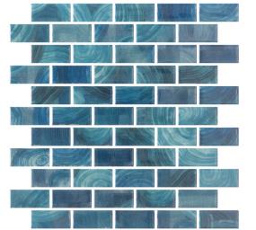 Waterlace Matte/Satin 1X2 Offset Mosaic 10X12 - Suva Swatch