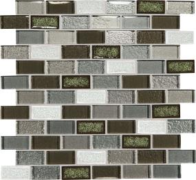 Crystal Shores Brick Joint 2X1 Mm 12X13 Gs - Emerald Isle Glass Swatch