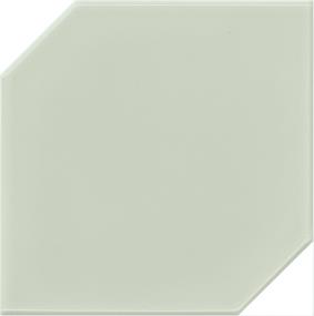 Retrospace Remix Hexagon Undulated 6X6 Gl - Succulent Green Glossy Swatch