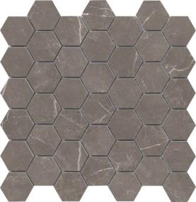 Sterlina II Matte 2 Hexagon Mosaic 12X12 - Henna Swatch
