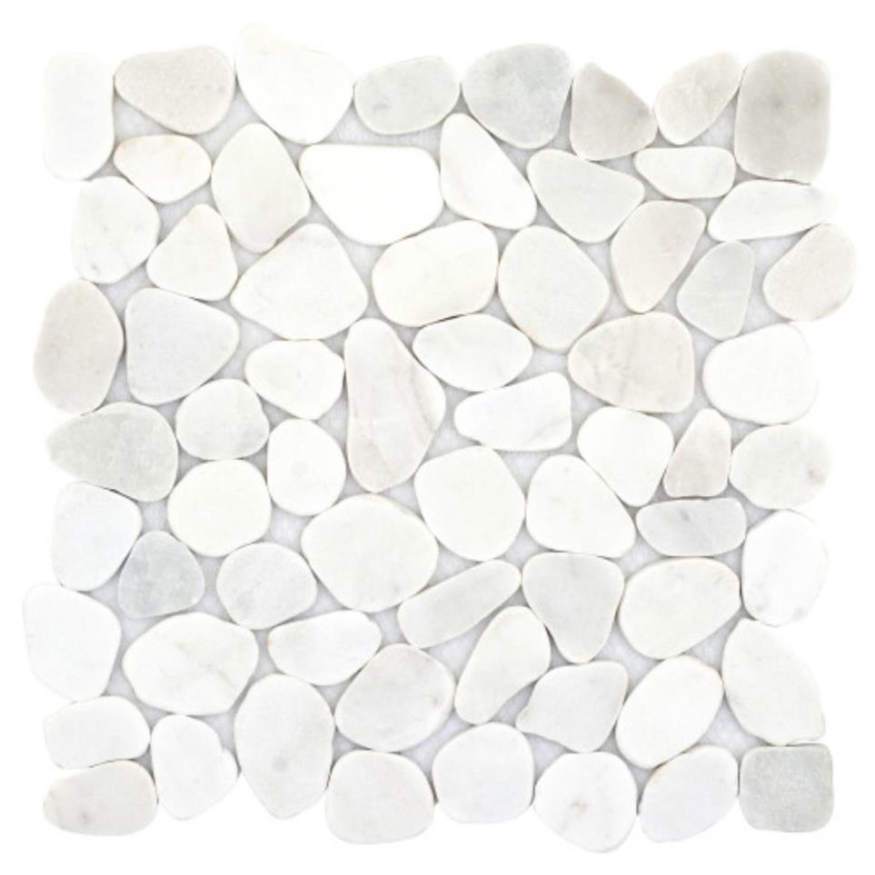 Cultura Pebble Honed Mosaic 12X12 by Emser Tile, LLC - White