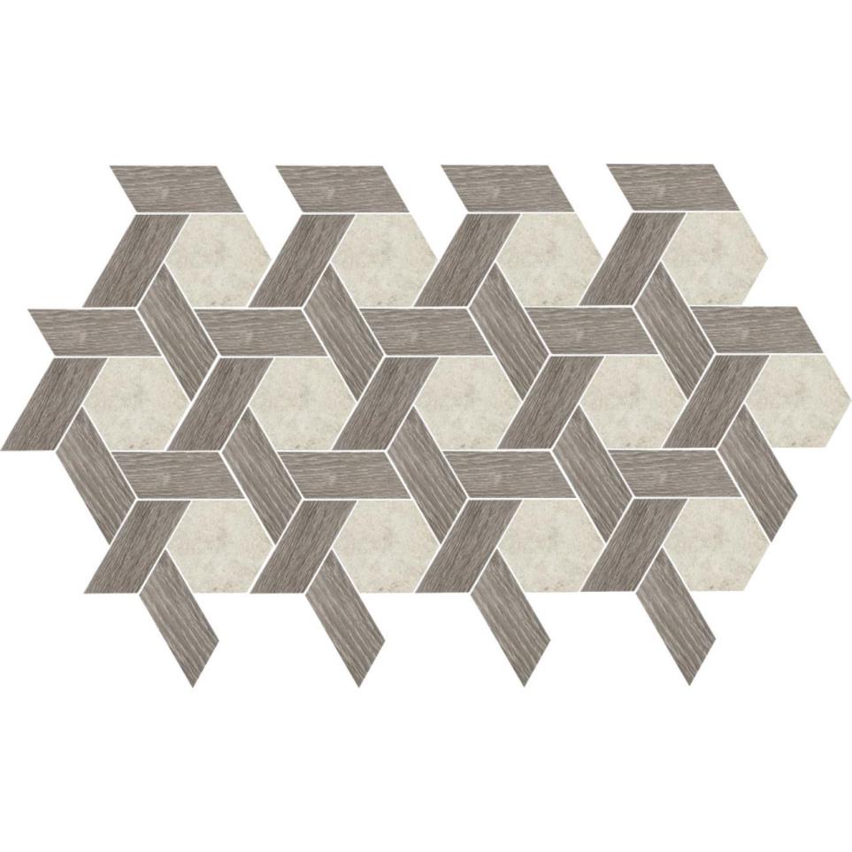 Historic Limestone Hexagon 12X10 Mm 11X13 Mt by Bel Terra - Tradition Blend Matte