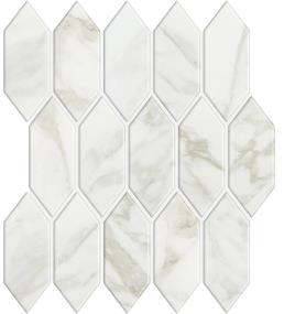 Marble Obsession Picket 2X5 Dm 11X12 St - Arabescato Satin Swatch