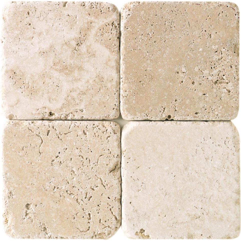 Travertine Square 16X16 Tm by Daltile - Mediterranean Ivory Tumbled
