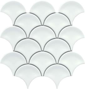 Reward Glossy 3X4 Fan Mosaic Fan/10X11 - White Swatch