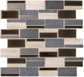Midpark Mosaics Rectangle Random 3 Mm 12X14 Mt - Shadow Matte Swatch