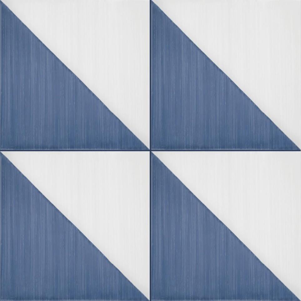 Scenario Square Triangle 8X8 Mt Grp2 by Bel Terra - Blu Triangle Matte