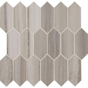 Marble Attache Linear Hexagon 2X5 Mm 12X13 Mt - Turkish Skyline Matte Swatch