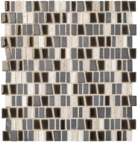 Midpark Mosaics Trapezoid Random 1 Mm 12X12 Mt - Shadow Matte Swatch