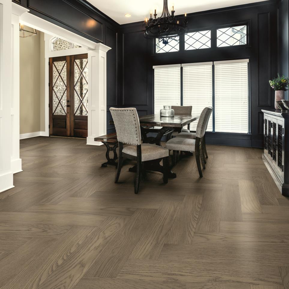 Smoke Ledge Oak Herringbone Room Scene