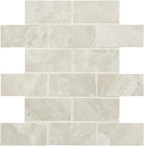 Mirasol Brick Joint 2X4 Dm 12X12 Mt - Silver Marble Matte Swatch