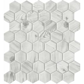 Echo 2Inch Hex Mosaic 12X14 - White Swatch