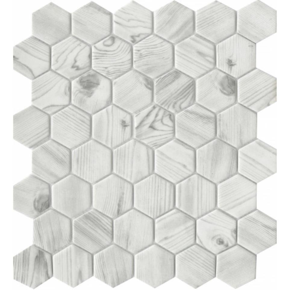 Echo 2Inch Hex Mosaic 12X14 by Emser Tile, LLC - White