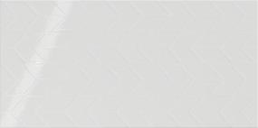 Showscape Rectangle Chevron 12X24 Tx Grp1 - Stylish White Textured Swatch