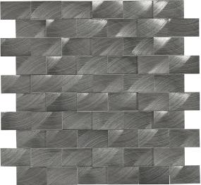 Structure 3D Brick Joint 1X2 Mm 12X12 St Grp2 - Gunmetal Satin Swatch
