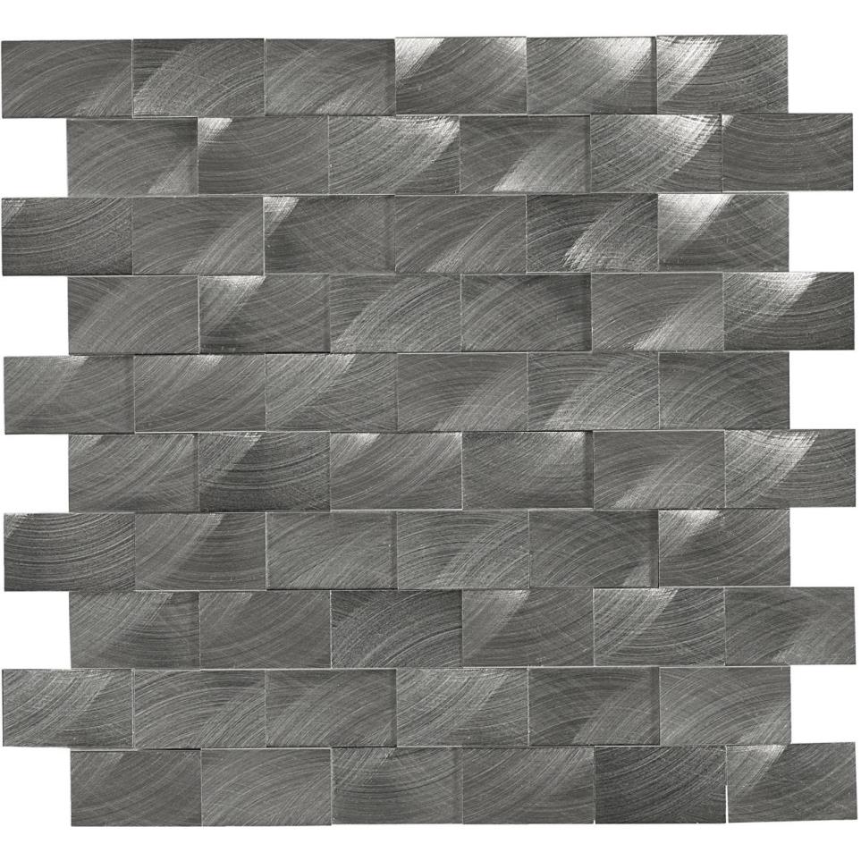 Structure 3D Brick Joint 1X2 Mm 12X12 St Grp2 by Daltile - Gunmetal Satin