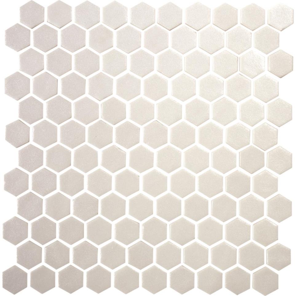 Uptown Glass Hexagon 1 Mm 11X12 Mt by Bel Terra - Matte Alabaster Matte
