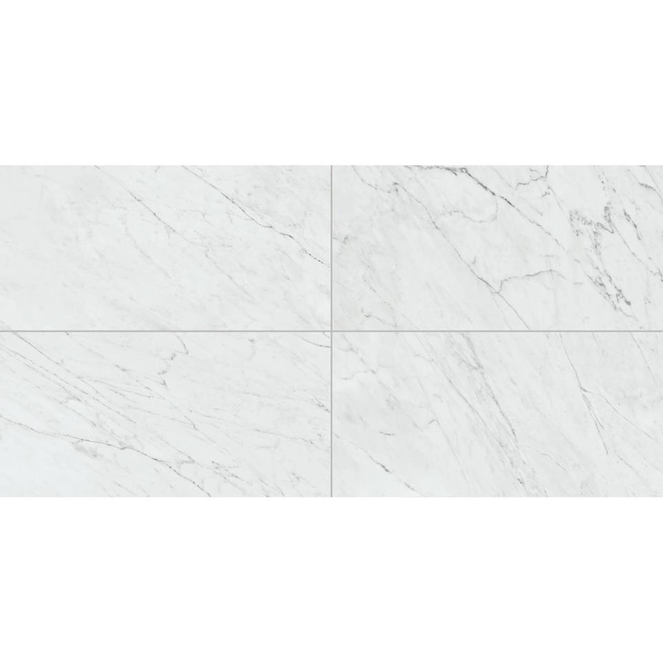 Marble Attache Lavish Rectangle 6X24 MT by Bel Terra - Diamond Carrara Matte