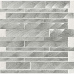 Structure Random Interlocking Mm 12X12 St Grp1 - Steel Satin Swatch