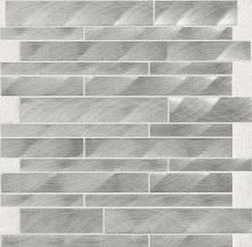Structure Random Interlocking Mm 12X12 St Grp1 - Steel Satin Swatch