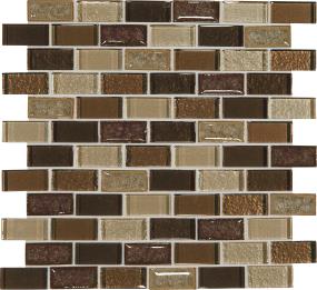 Crystal Shores Brick Joint 2X1 Mm 12X13 Gs - Copper Coast Glass Swatch