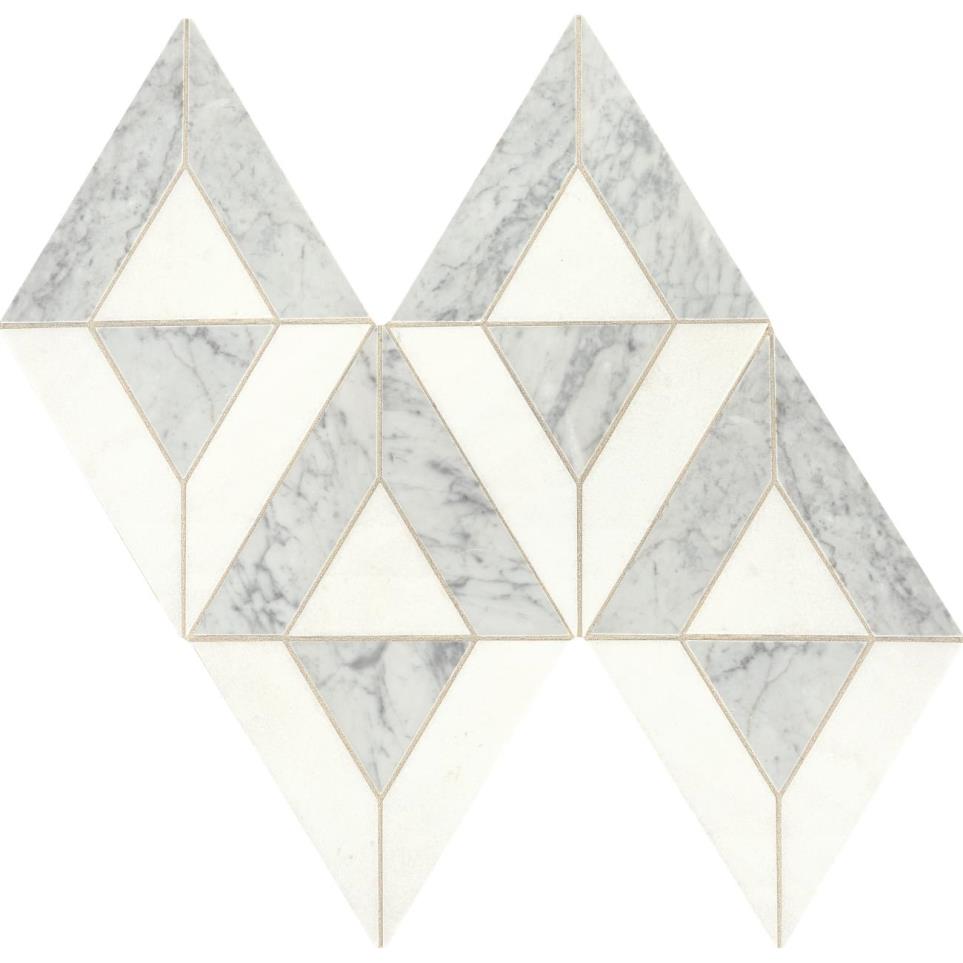 Lavaliere Radiant Mm 18X10 Straight Edge Hn by Bel Terra - Carrara White/Thassos White Honed