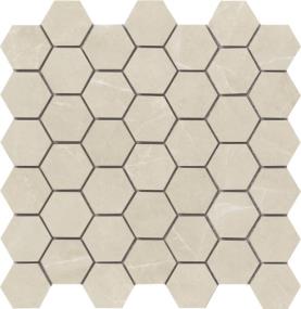 Sterlina II Matte 2 Hexagon Mosaic 12X12 - Ivory Swatch