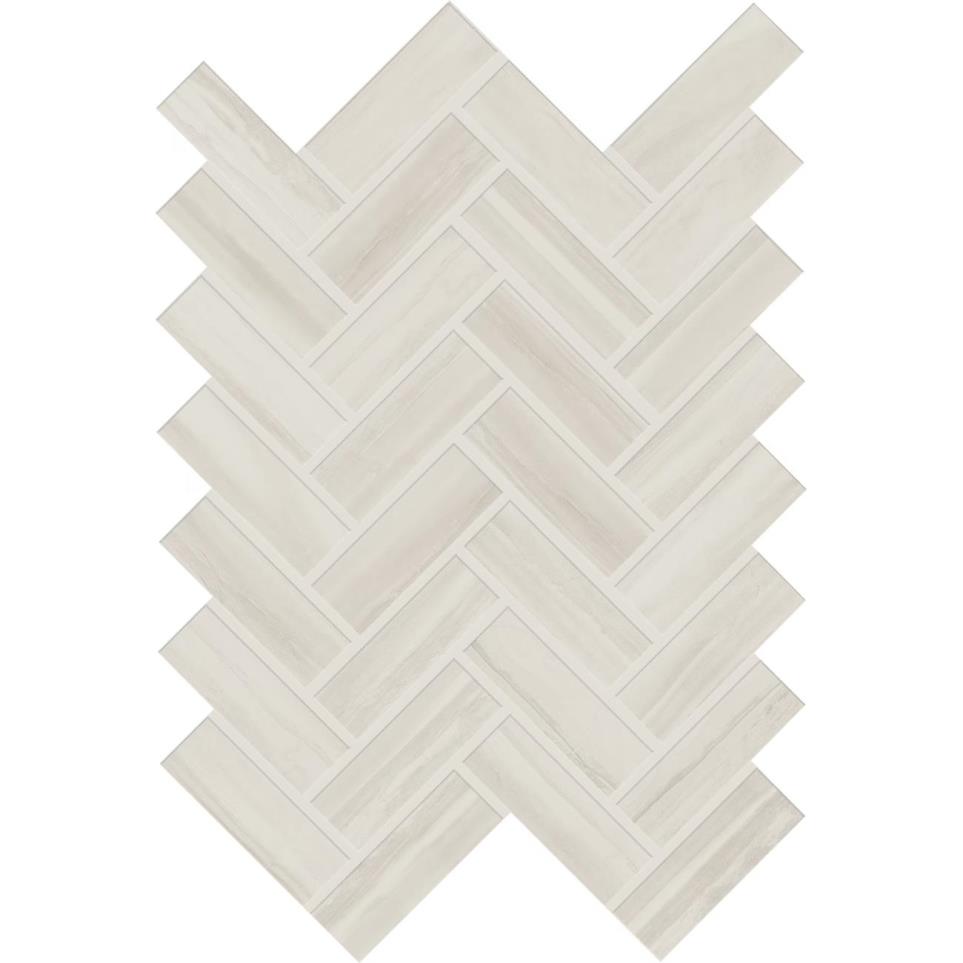 Prime Herringbone 1X3 Dm 9X12 Mt by Daltile - White Matte