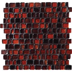 Jewel Tide Random 1 Mm 12X12 Tumbled Gs - Bonfire Glass Swatch