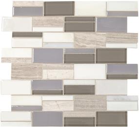 Midpark Mosaics Rectangle Random 3 Mm 12X14 Mt - Rainstorm Matte Swatch