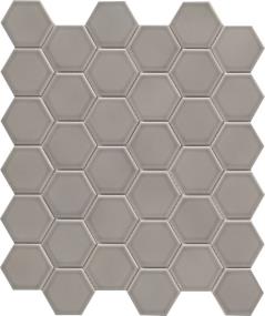 Savvy Glossy 2 Hexagon Mosaic 11X12 - Silver Swatch