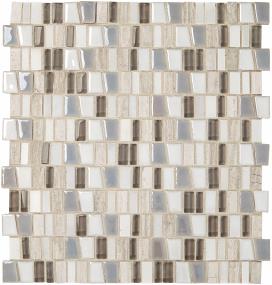 Midpark Mosaics Trapezoid Random 1 Mm 12X12 Mt - Rainstorm Matte Swatch