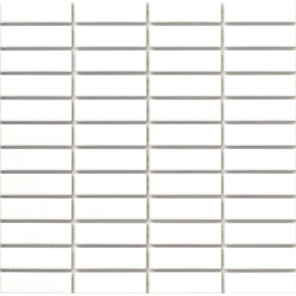 Catch Ice Glossy 1X3 Stacked Mosaic 11X12 by Emser Tile, LLC - Ice