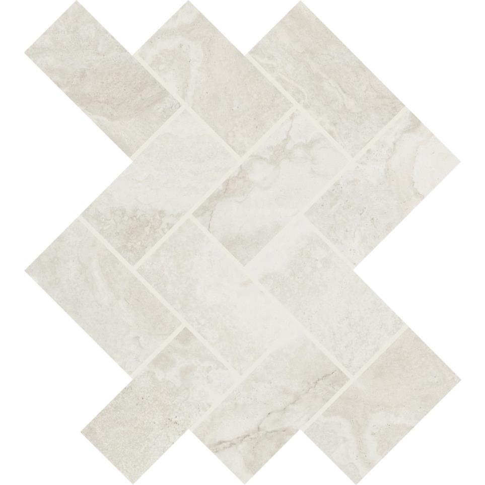 Archaia Herringbone 2X4 Dm 12X14 Mt by Bel Terra - Relic White Matte
