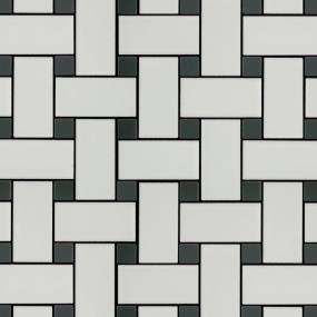White/Black Matte Swatch